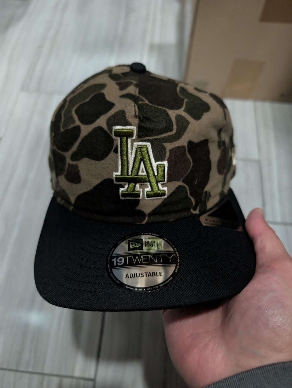 Three Looms Wool Duck Camo 19TWENTY LA Dodgers Strapback